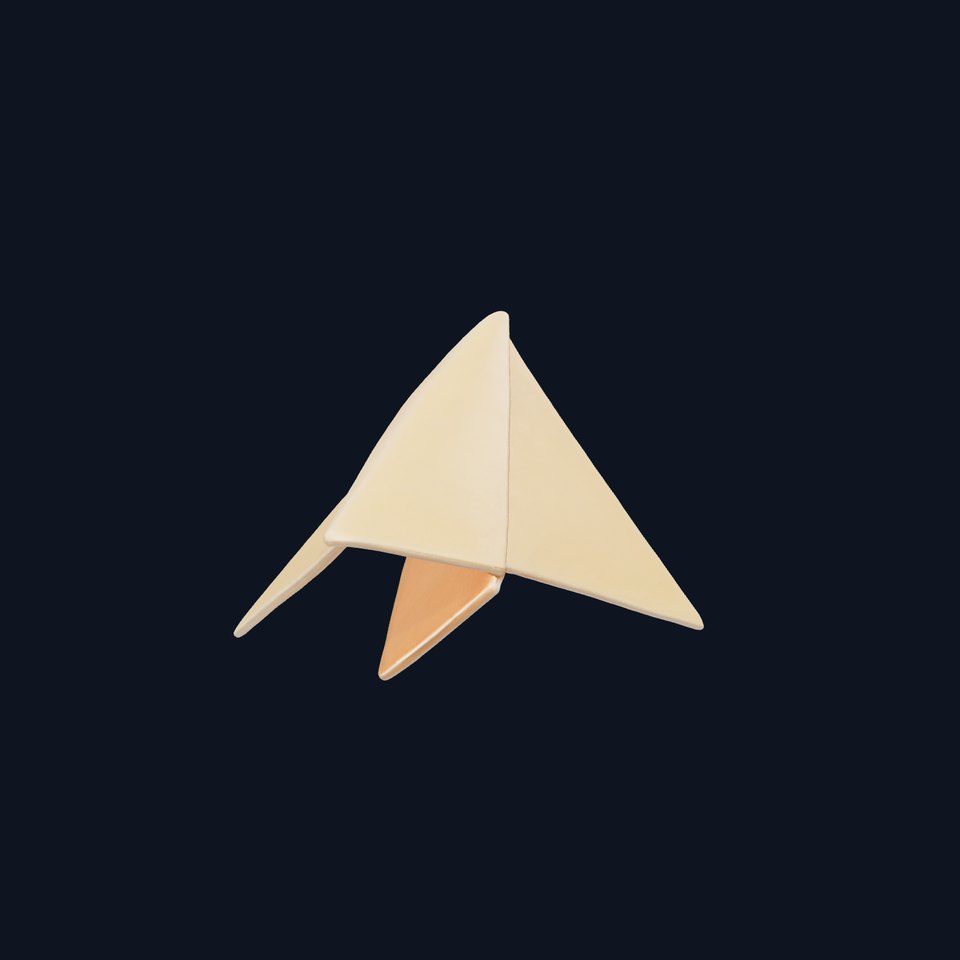 Minimalist Paper Airplane with Folded Tail model pack